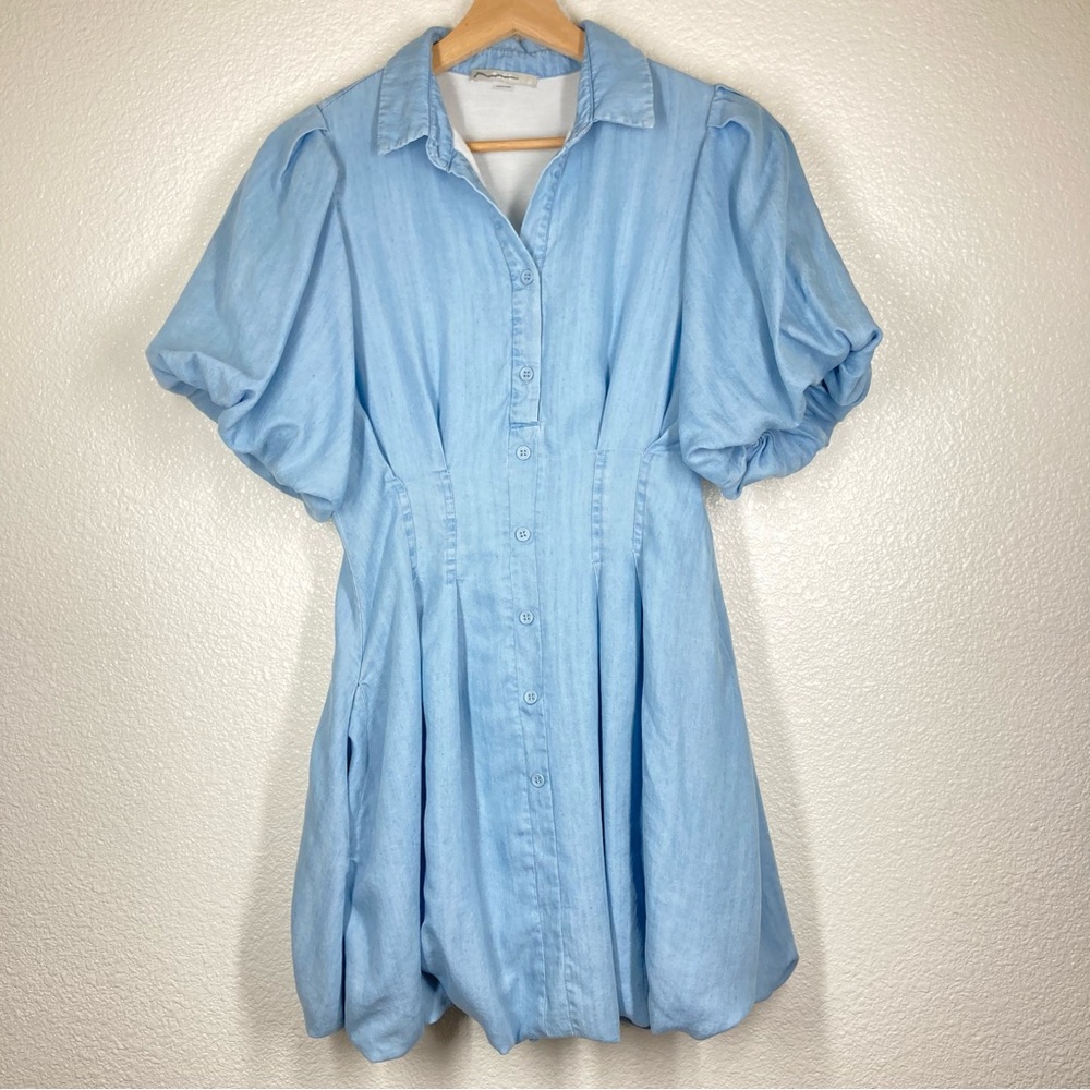 Tart Collections Kara Dress Open Air Blues XS Tencel Rayon Baloon Short Sleeves - Picture 5 of 16
